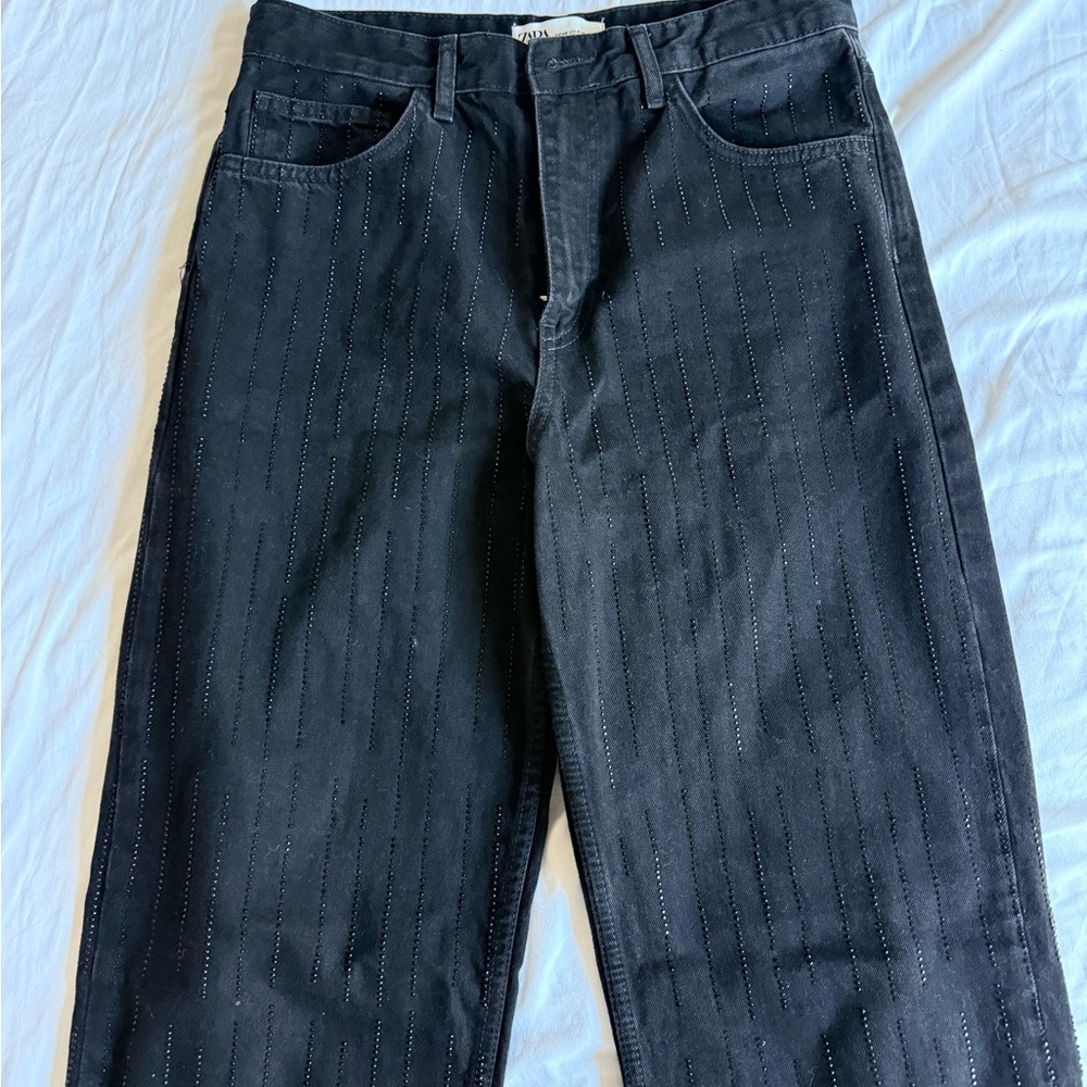Zara Women’s black sparkly Jeans